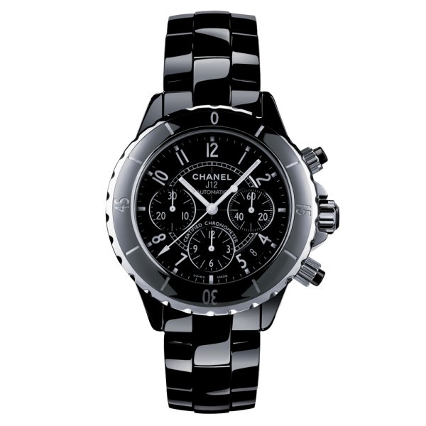 Montre Chanel J12 chronographe bracelet céramique noire 41 mm
