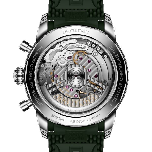 Breitling Superocean Heritage B01 Chrono automatic green dial rubber strap 42 mm