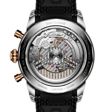 Breitling Superocean Heritage B01 Chrono Steel & Red Gold automatic black dial rubber strap 42 mm