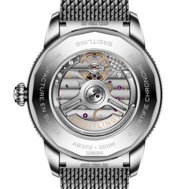 Montre Breitling Superocean Heritage B31 automatique cadran vert bracelet maille milanaise 44 mm