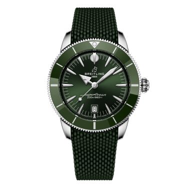 Breitling Superocean Heritage B31 automatic green dial rubber strap 42 mm