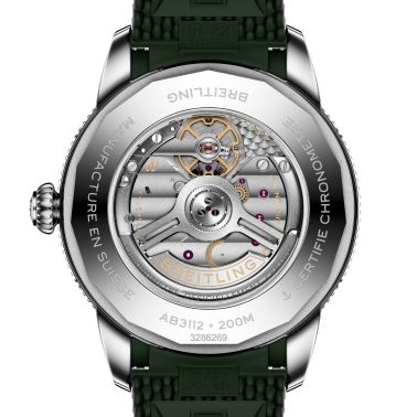 Montre Breitling Superocean Heritage B31 automatique cadran vert bracelet caoutchouc 44 mm