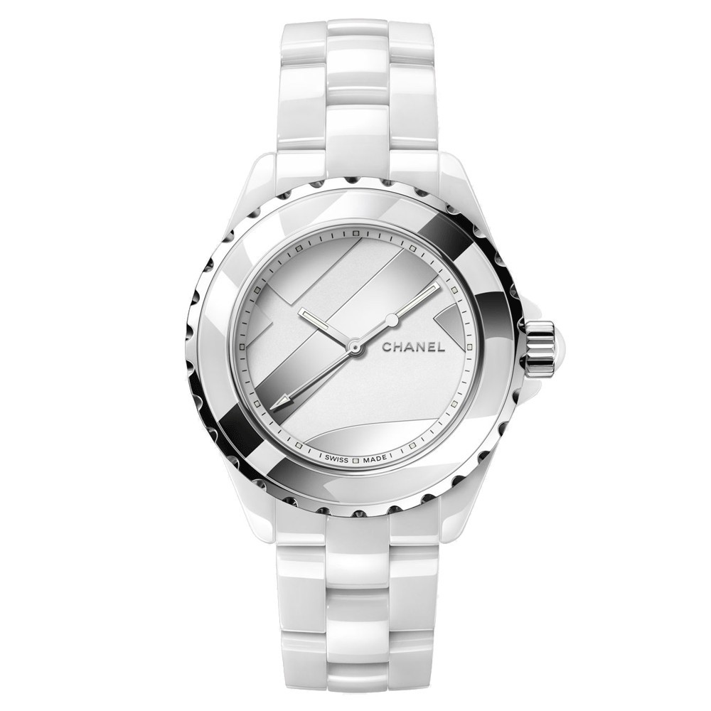 Montre Chanel J12 Untitled mecanique ceramique blanche 38 mm H5582 Lepage