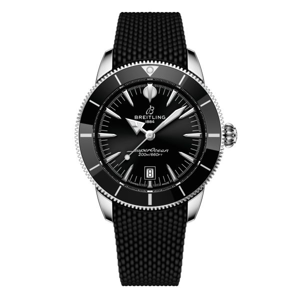Montre Breitling Superocean Heritage B31 automatique cadran noir bracelet caoutchouc 44 mm