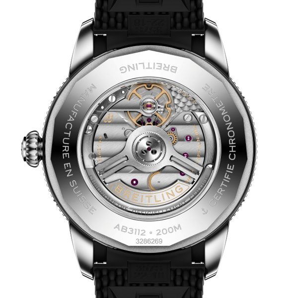 Montre Breitling Superocean Heritage B31 automatique cadran noir bracelet caoutchouc 44 mm