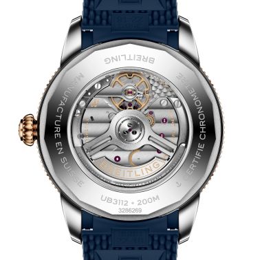 Montre Breitling Superocean Heritage B31 Acier & Or Rouge automatique cadran bleu bracelet caoutchouc 44 mm