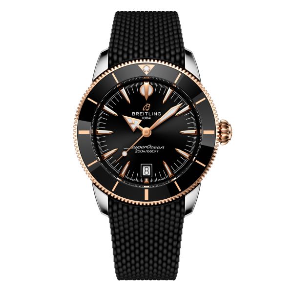 Breitling Superocean Heritage B31 Steel & Red Gold automatic black dial rubber strap 42 mm