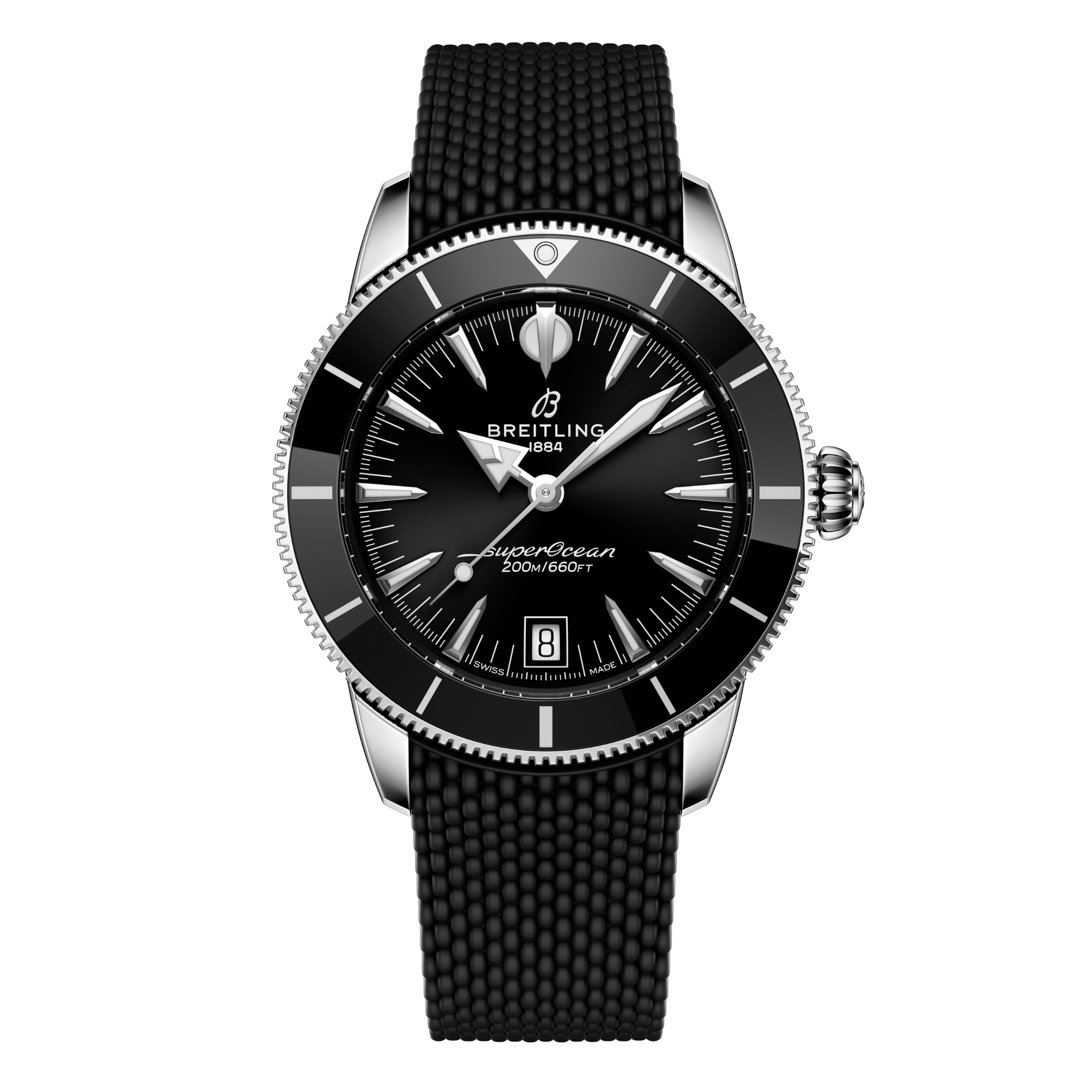 Montre Breitling Superocean Heritage B31 automatique cadran noir bracelet caoutchouc 40 mm