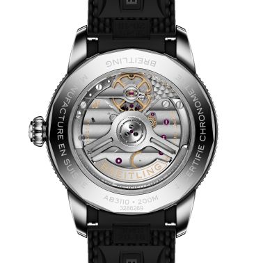 Montre Breitling Superocean Heritage B31 automatique cadran noir bracelet caoutchouc 40 mm