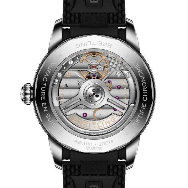 Montre Breitling Superocean Heritage B31 automatique cadran noir bracelet caoutchouc 40 mm