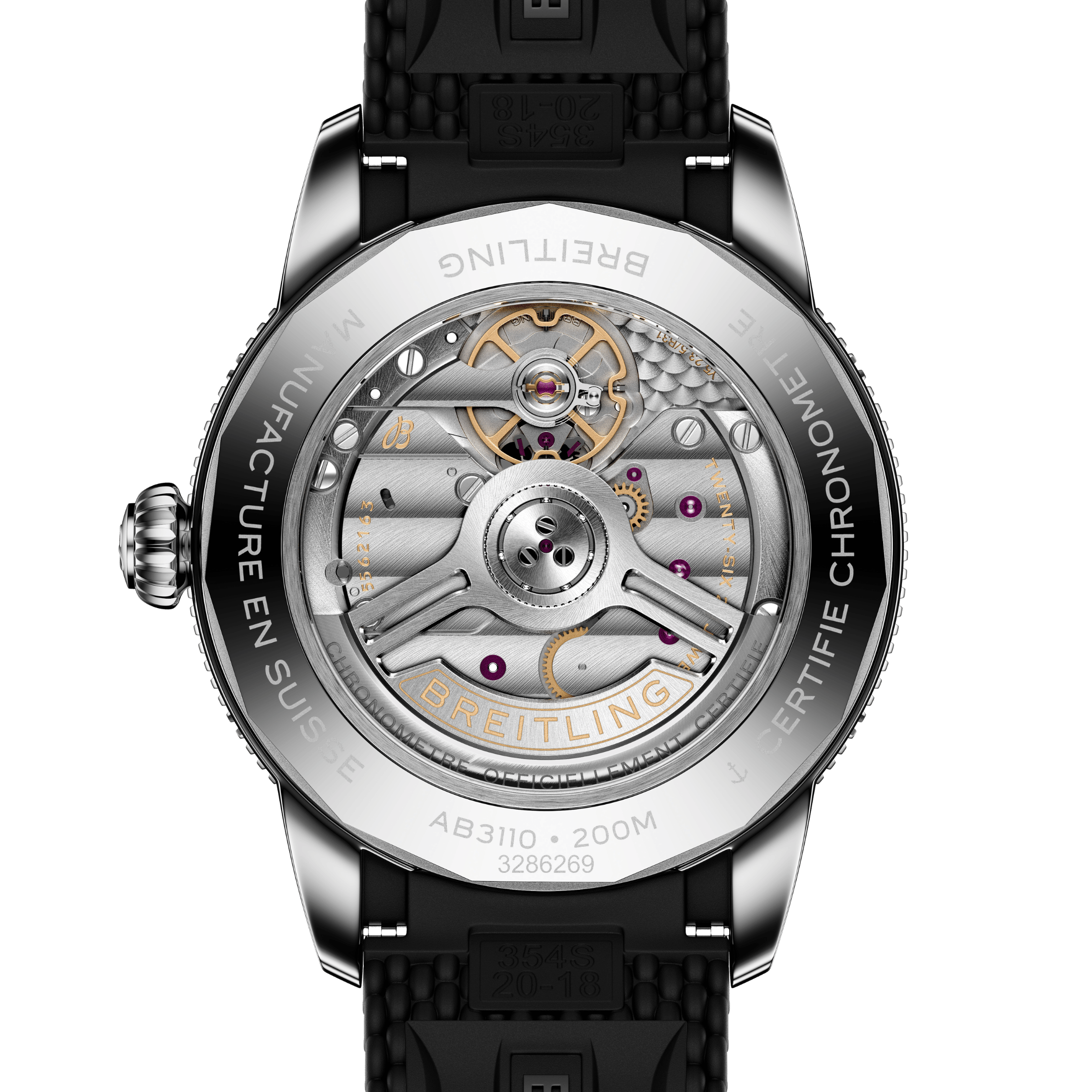 Montre Breitling Superocean Heritage B31 automatique cadran noir bracelet caoutchouc 40 mm