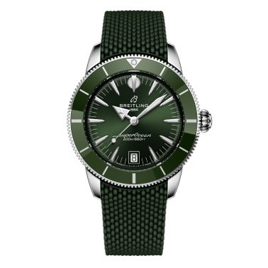 Montre Breitling Superocean Heritage B31 automatique cadran vert bracelet caoutchouc 40 mm