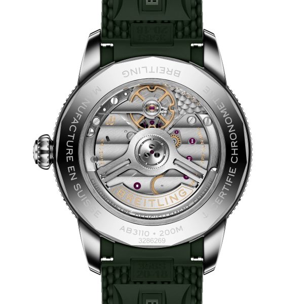 Breitling Superocean Heritage B31 automatic green dial rubber strap 40 mm
