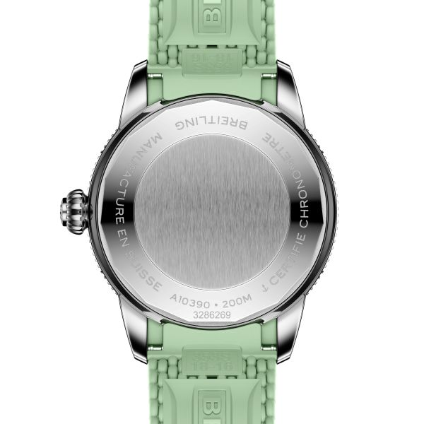 Montre Breitling Superocean Heritage automatique cadran vert bracelet caoutchouc 36 mm