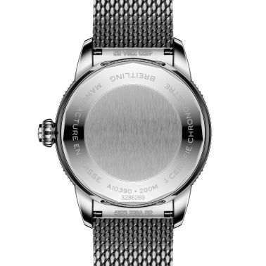Montre Breitling Superocean Heritage automatique cadran bleu bracelet maille milanaise 36 mm