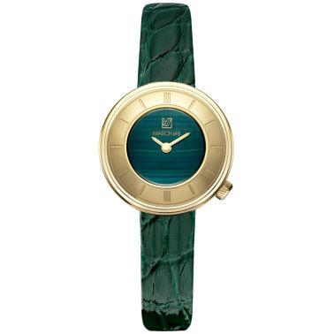 March LA.B Lady VOLANTE watch with green dial,green leather strap, 30 mm
