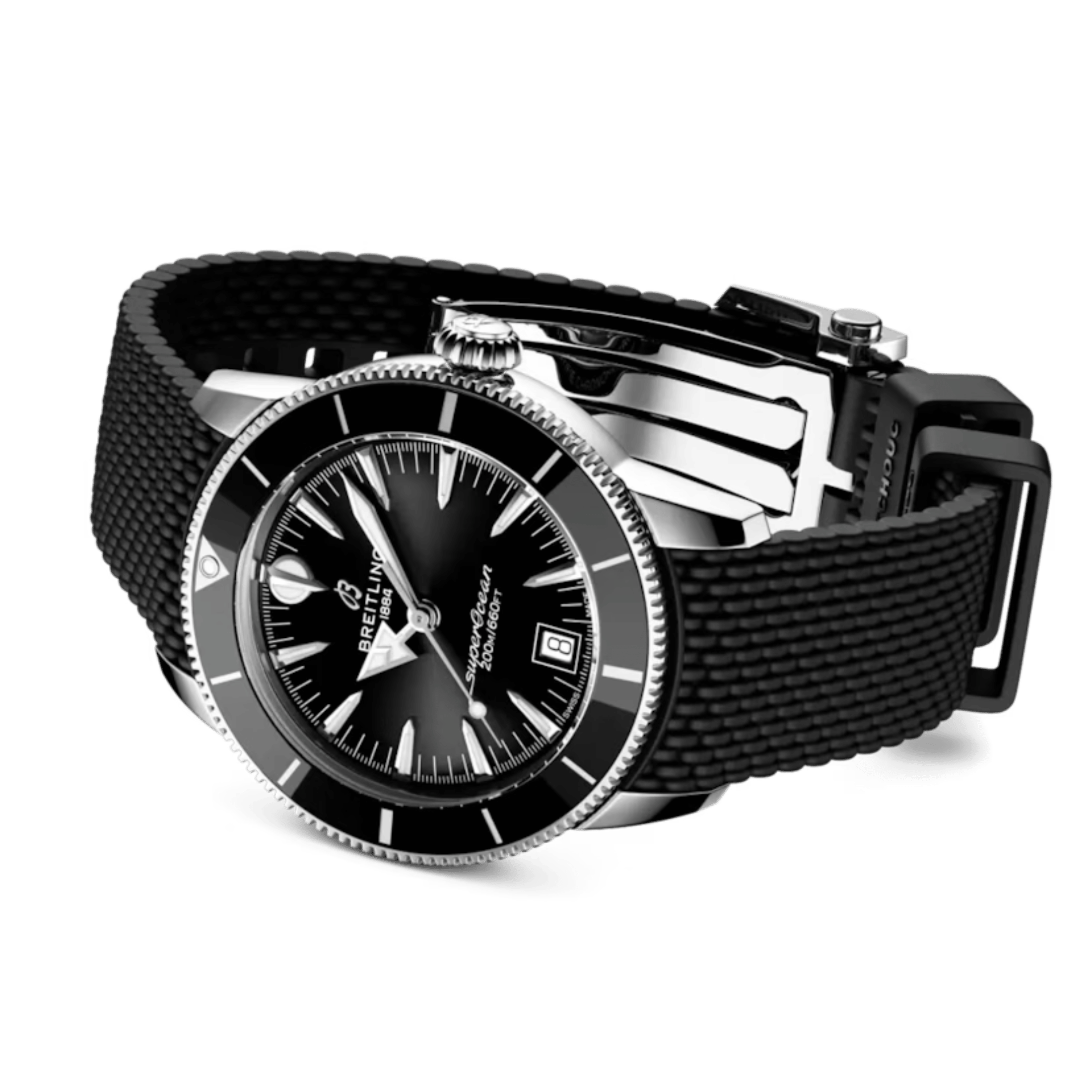 Montre Breitling Superocean Heritage B31 automatique cadran noir bracelet caoutchouc 40 mm