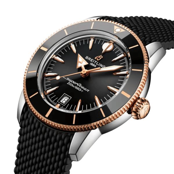 Breitling Superocean Heritage B31 Steel & Red Gold automatic black dial rubber strap 42 mm
