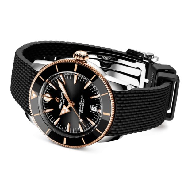 Breitling Superocean Heritage B31 Steel & Red Gold automatic black dial rubber strap 42 mm
