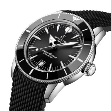 Montre Breitling Superocean Heritage B31 automatique cadran noir bracelet caoutchouc 42 mm