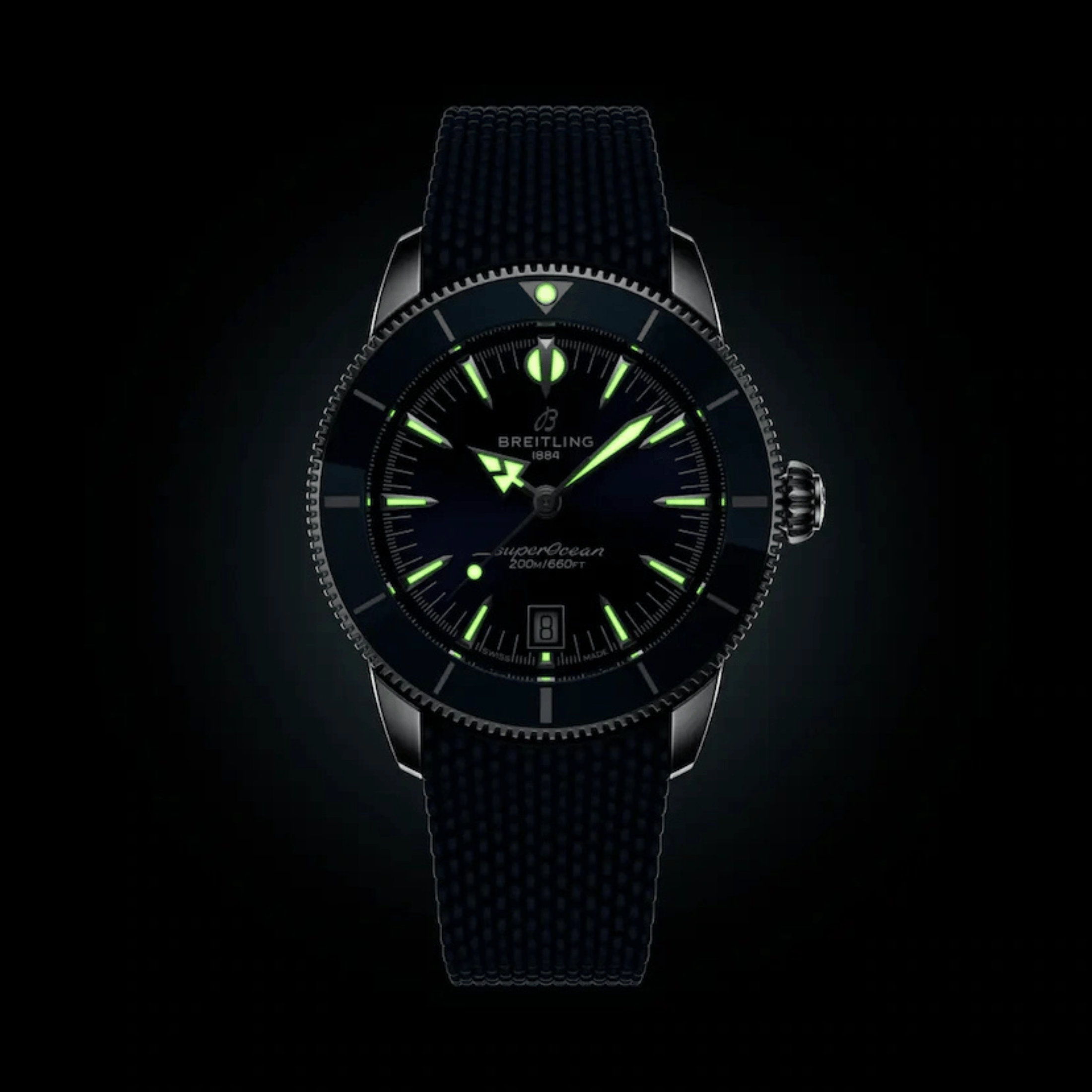 Breitling Superocean Heritage B31 automatic green dial rubber strap 42 mm