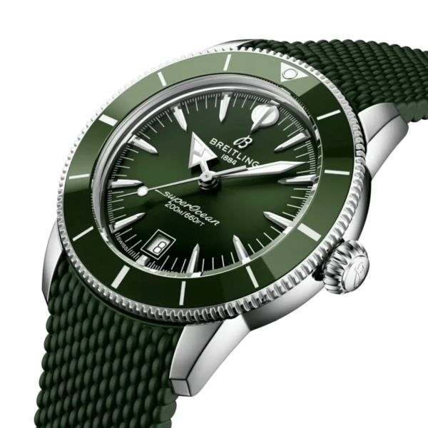 Breitling Superocean Heritage B31 automatic green dial rubber strap 42 mm