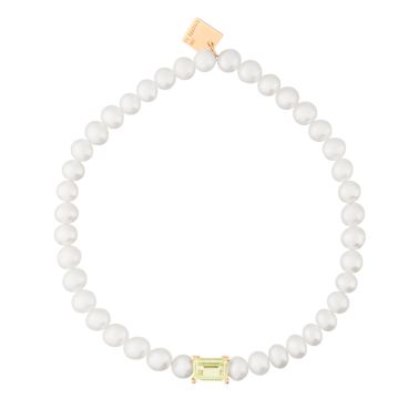 Ginette NY Cocktail bracelet in rose gold, pearls, and lemon quartz