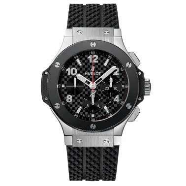 Montre Hublot Big Bang Steel Ceramic cadran effet carbone bracelet caoutchouc noir 44 mm