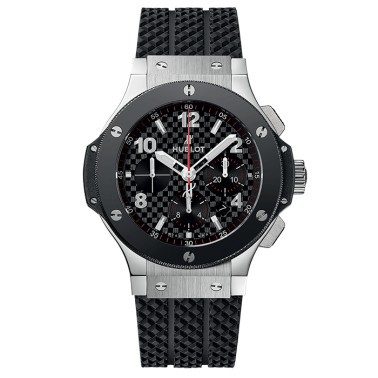Montre Hublot Big Bang Steel Ceramic cadran effet carbone bracelet caoutchouc noir 44 mm 301.SB.131.RX