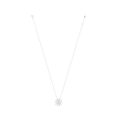 Collier La Brune et La Blonde Lune et Soleil Mini en or blanc et diamant 0,07 carat