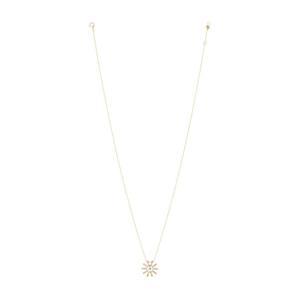 Collier La Brune et La Blonde Lune et Soleil Mini en or jaune et diamant 0,07 carat