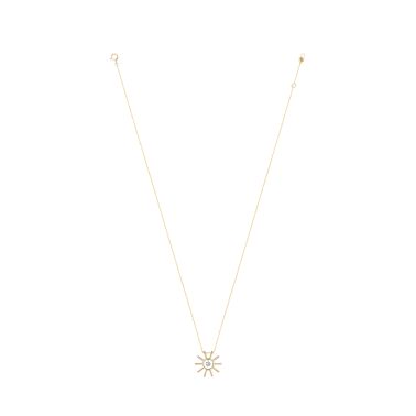 Collier La Brune et La Blonde Lune et Soleil Mini en or jaune et diamant 0,07 carat