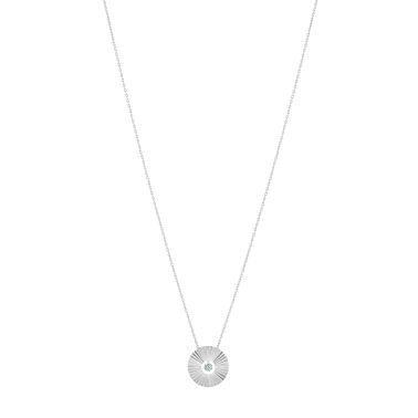 Collier La Brune et La Blonde Lune et Soleil Mini Lune en or blanc et diamant 0,07 carat