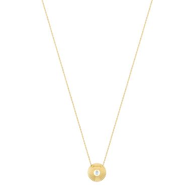 Collier La Brune et La Blonde Lune et Soleil Mini Lune en or jaune et diamant 0,07 carat