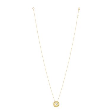 Collier La Brune et La Blonde Lune et Soleil Mini Lune en or jaune et diamant 0,07 carat