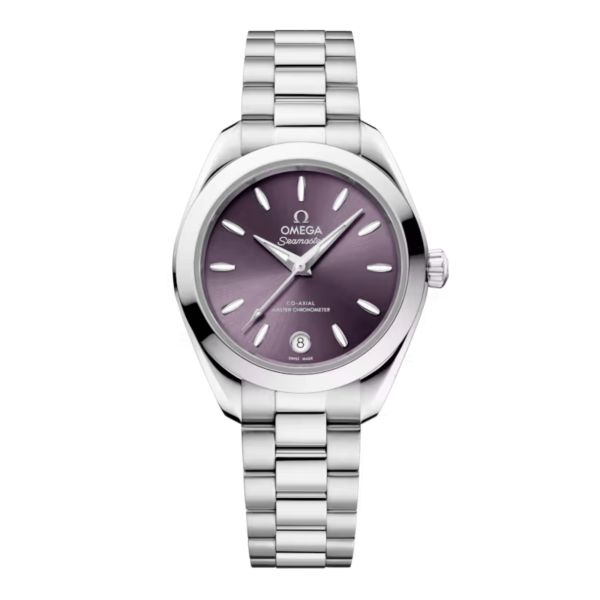 Omega Seamaster Aqua Terra 150m automatic lavender dial steel bracelet 30 mm