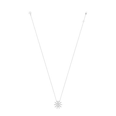 Collier La Brune et La Blonde Lune et Soleil Plein Soleil en or blanc et diamant 0,15 carat