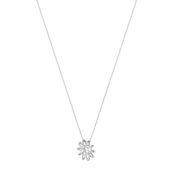 Collier La Brune et La Blonde Lune et Soleil Plein Soleil en or blanc et diamant 0,15 carat