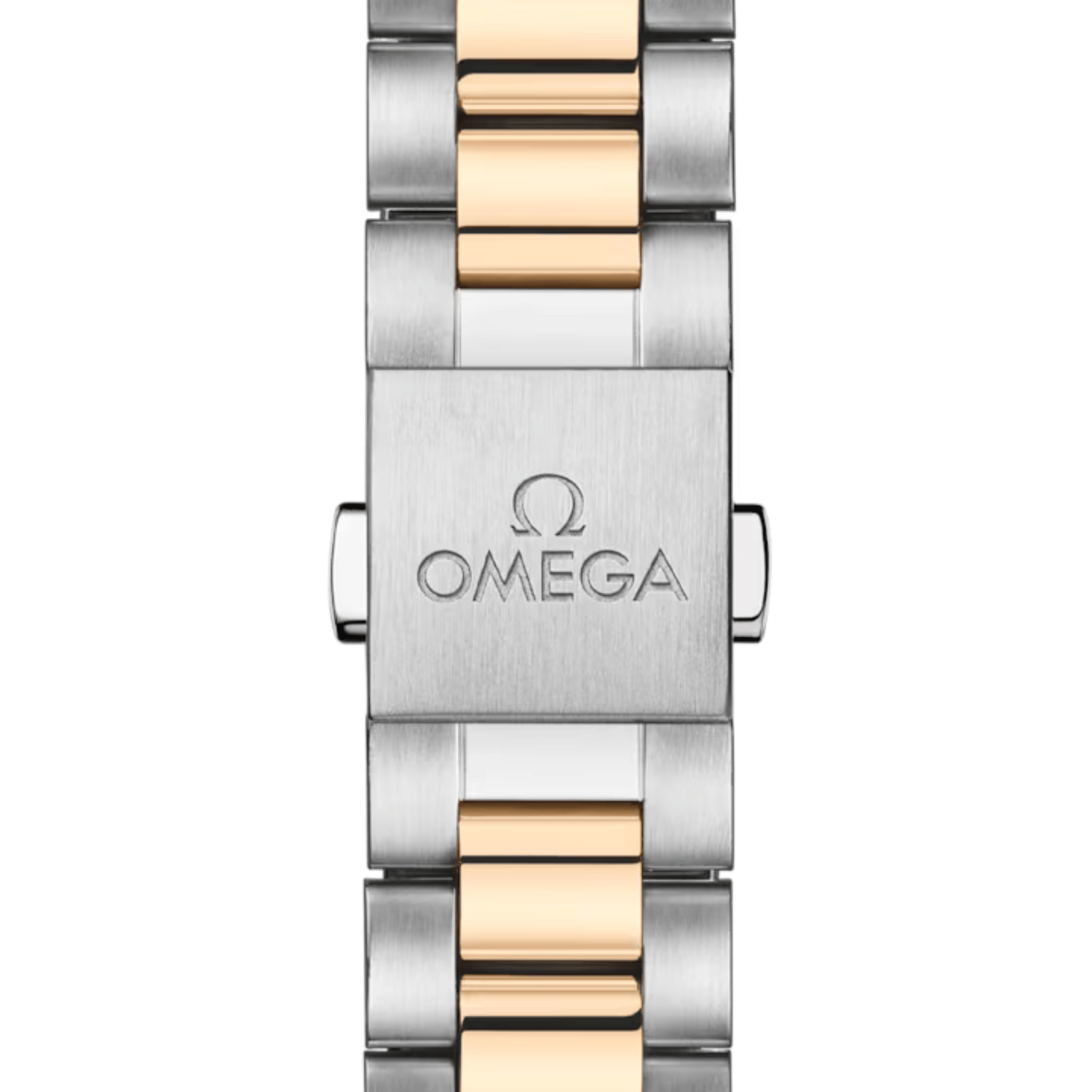 Montre Omega Seamaster Aqua Terra 150m automatique cadran argenté bracelet acier et or Moonshine 30 mm