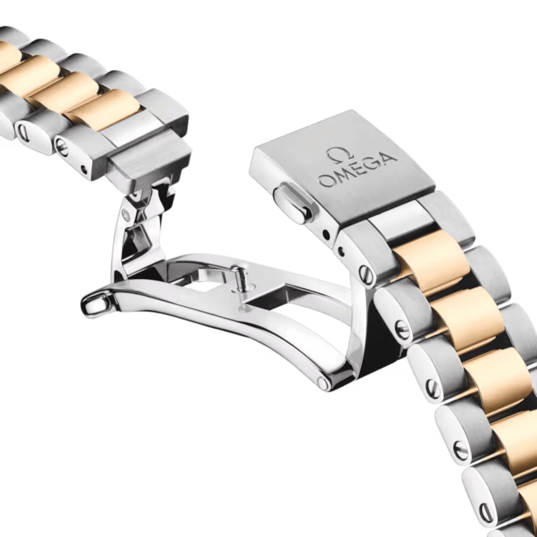 Montre Omega Seamaster Aqua Terra 150m automatique cadran nacre blanche bracelet acier et or Moonshine 30 mm