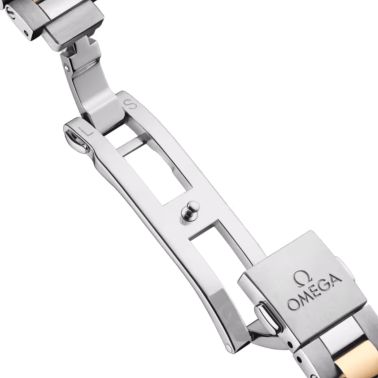 Montre Omega Seamaster Aqua Terra 150m automatique cadran nacre blanche bracelet acier et or Moonshine 30 mm