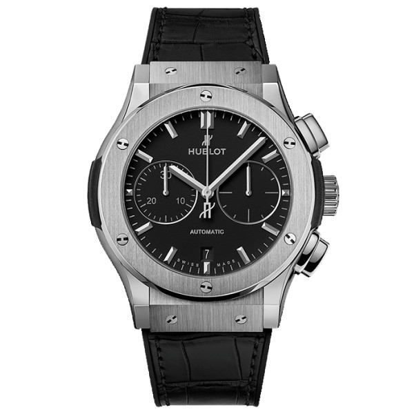 Montre Hublot Classic Fusion Chronograph Titanium cadran noir mat 45 mm