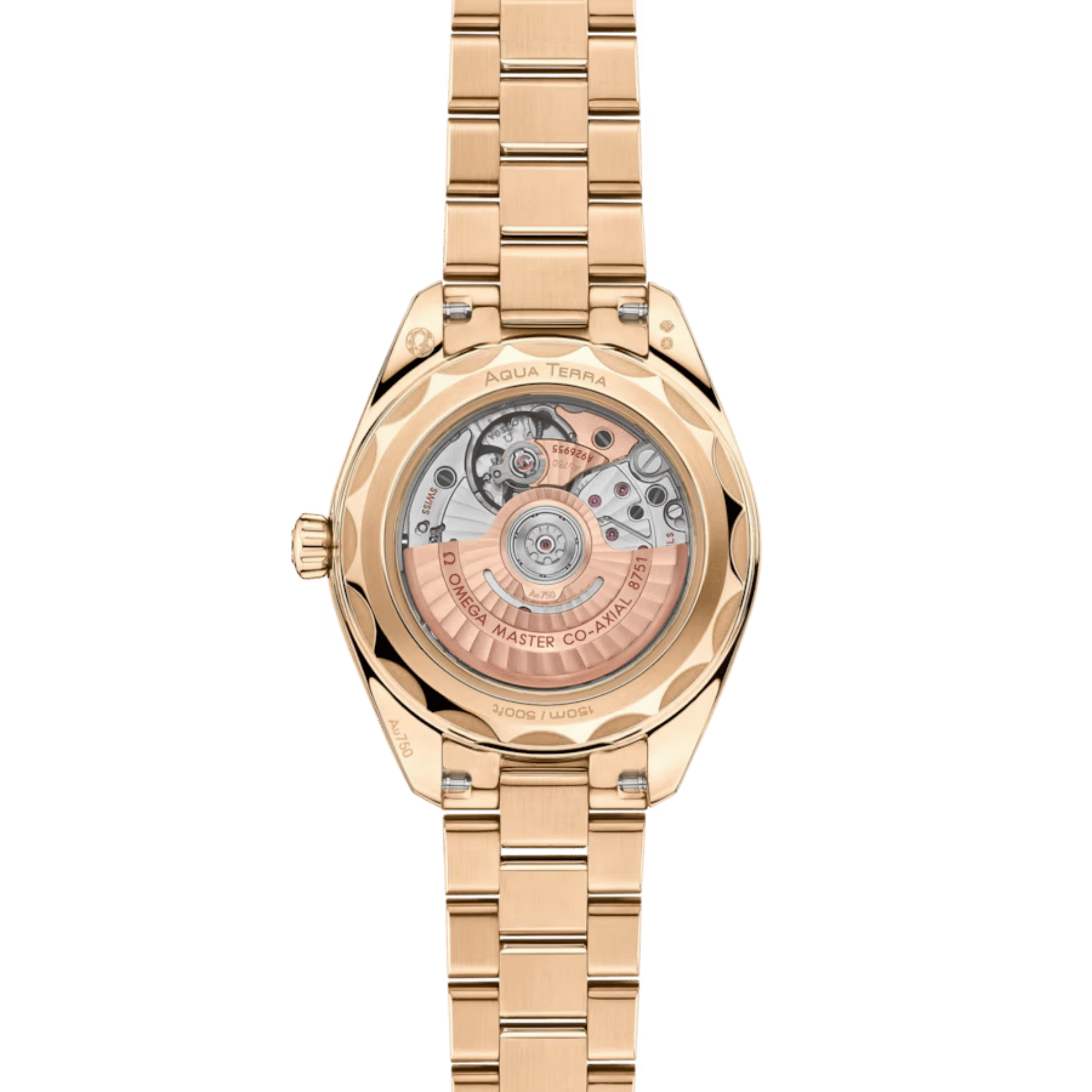 Montre Omega Seamaster Aqua Terra 150m automatique cadran or bracelet or Moonshine 30 mm