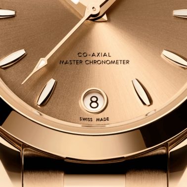 Montre Omega Seamaster Aqua Terra 150m automatique cadran or bracelet or Moonshine 30 mm