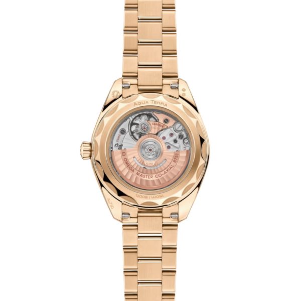 Montre Omega Seamaster Aqua Terra 150m automatique cadran vert bracelet or Moonshine 30 mm