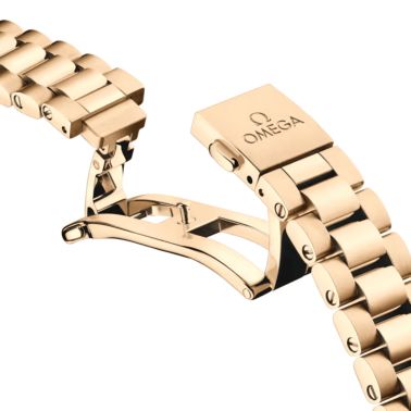 Montre Omega Seamaster Aqua Terra 150m automatique cadran vert bracelet or Moonshine 30 mm