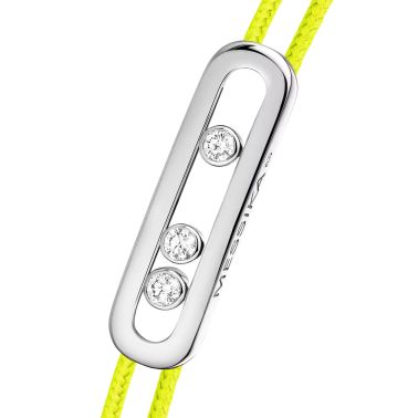 Messika Care(s) women's bracelet Yellow cord in white gold and diamonds