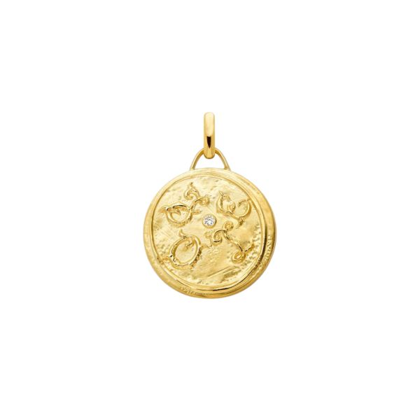 Médaille Arthus Bertrand Joie en or jaune et diamant