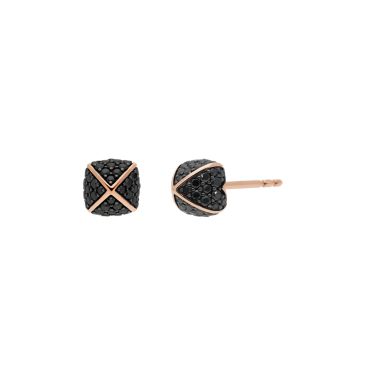 Korloff Korlove earrings in rose gold and black diamonds