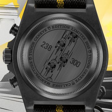 Montre Tudor Pelagos FXD Chrono "Yellow" automatique cadran noir bracelet tissu noir 43 mm